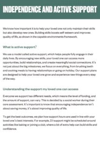 Independence and Active Support